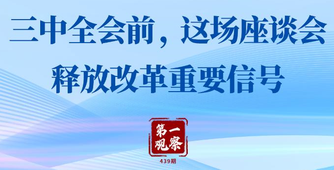 第一觀察丨三中全會前，這場座談會釋放改革重要信號